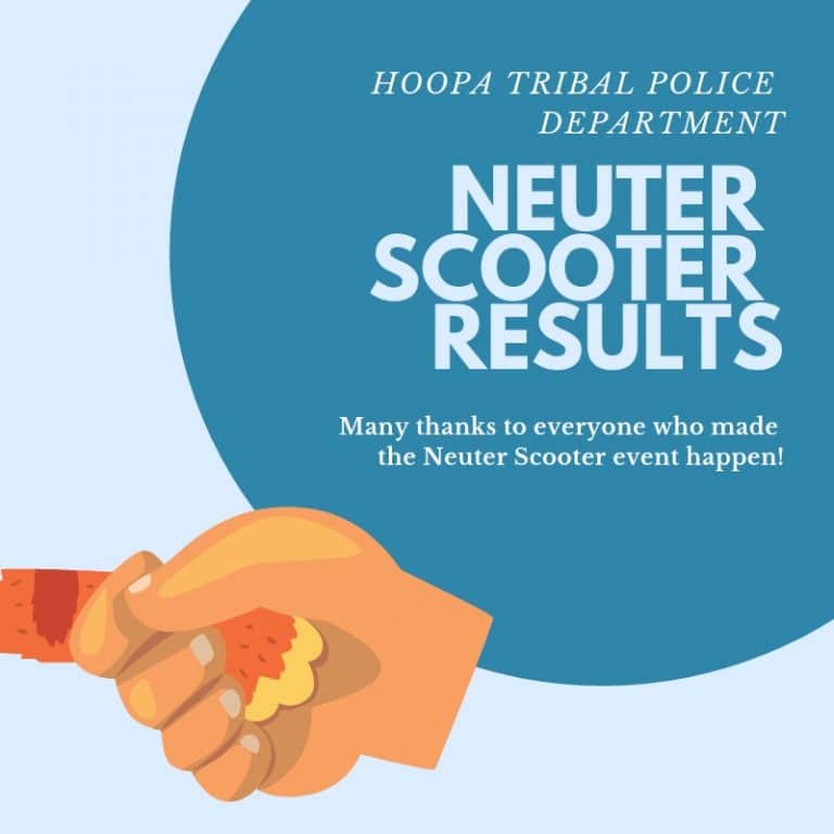 Neuter Scooter Results, December 2018 Hoopa Valley Tribe
